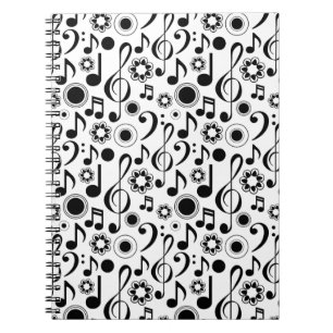 Musiknoten und Clefs - Musikergeschenk Notizblock