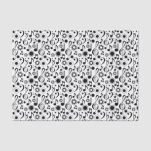 Musiknoten und Clefs Seidenpapier