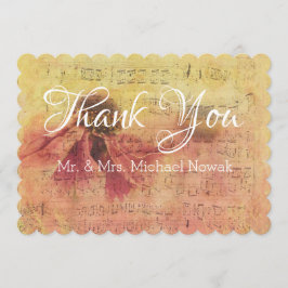 Musiknoten und Daisy Vielen Dank Dankeskarte