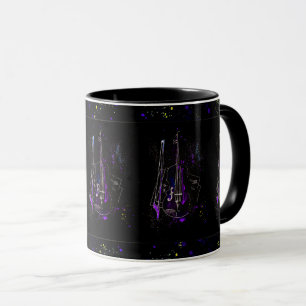 Musiknoten und Doppelbarsch Tasse