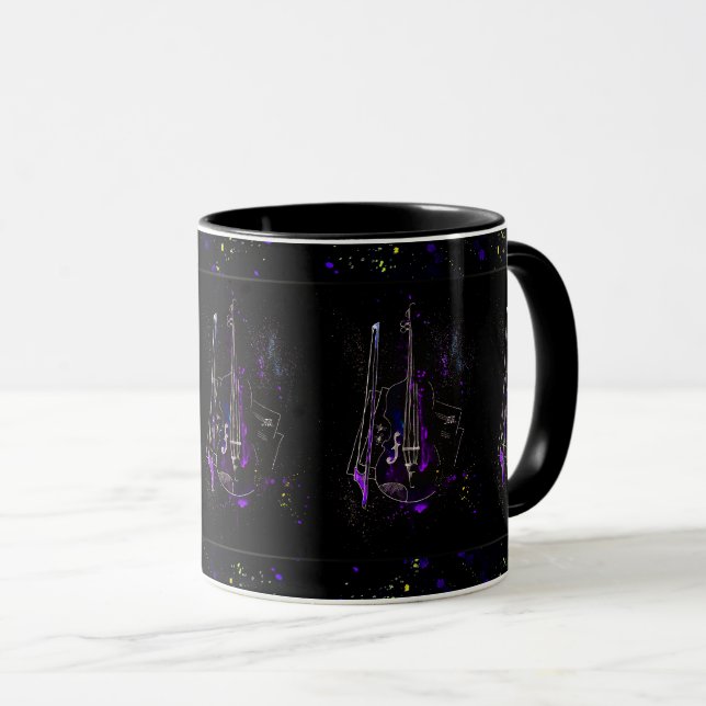 Musiknoten und Doppelbarsch Tasse (VorderseiteRechts)