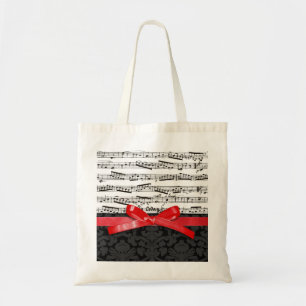Musiknoten und Imitatrotband Tragetasche