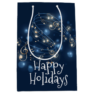 Musiknoten und Urlaubslicht Mittlere Geschenktüte