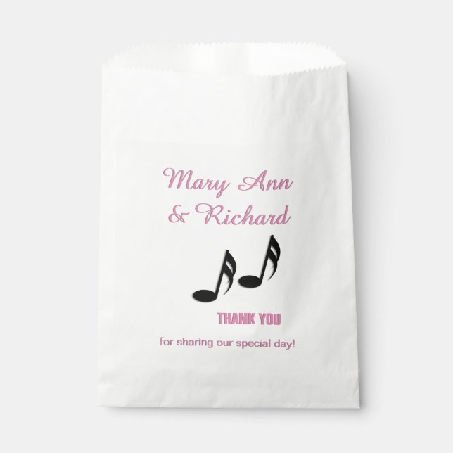 Musiknoten Vielen Dank Geschenktütchen (Vorderseite)