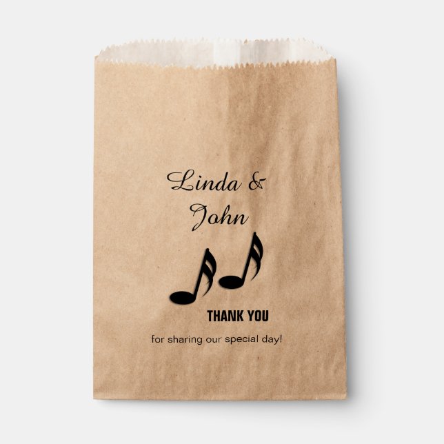 Musiknoten Vielen Dank Geschenktütchen (Vorderseite)