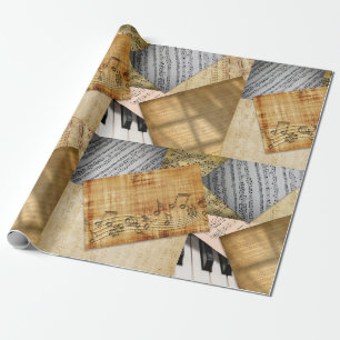 Musiknoten Vintage Noten Geschenk Geschenkpapier
