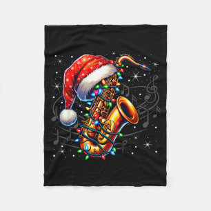 Musiknoten Violinschlüssel Weihnachten Saxophon Ja Fleecedecke
