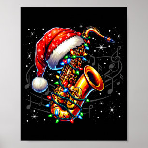 Musiknoten Violinschlüssel Weihnachten Saxophon Ja Poster