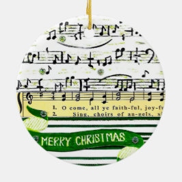 Musiknoten Weihnachtsbaum Keramik Ornament