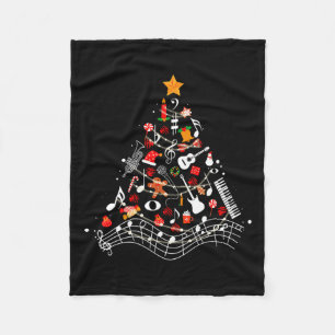 Musiknoten Weihnachtsbaum Musical Teacher Music X Fleecedecke