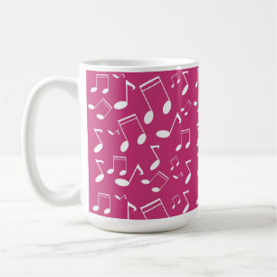 Musiknoten weiß kaffeetasse