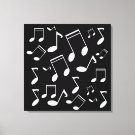 Musiknoten weiß leinwanddruck
