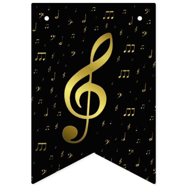 Musiknoten Wimpelkette (Sechzehnte Fahne)
