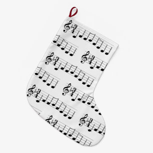Musiknoten Wir wünschen Ihnen ein frohes Weihnacht Großer Weihnachtsstrumpf