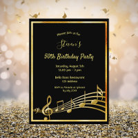 Musiknoten zum 50. Geburtstag