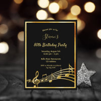 Musiknoten zum 80. Geburtstag