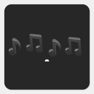 Musiknoten zur Dekoration der Möbel Quadratischer Aufkleber