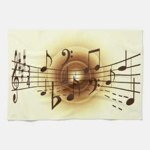 Musiknotenillustration Küchentuch