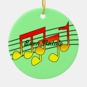 Musiknotens Buon Natale Weihnachtsdekoration Keramik Ornament