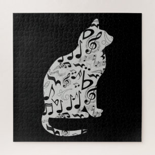 Musiknotens Cat Lover - Minimalistisch Musiker