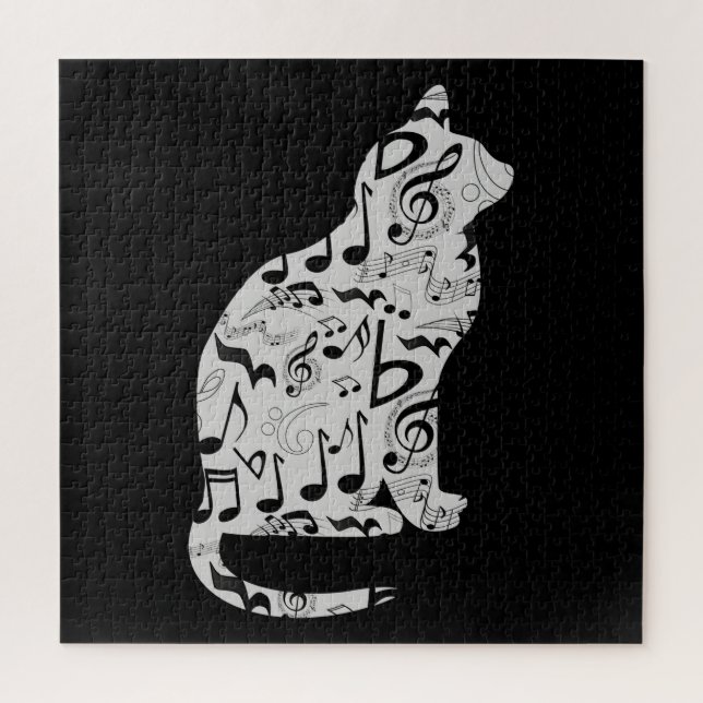 Musiknotens Cat Lover - Minimalistisch Musiker (Vertikal)