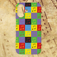 Musiknotens Colorful 8. Pop Art Pattern