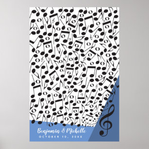 Musiknotens Gästebuchplakat - 200 Räume Poster
