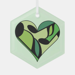 Musiknotens Heart Ornament Aus Glas