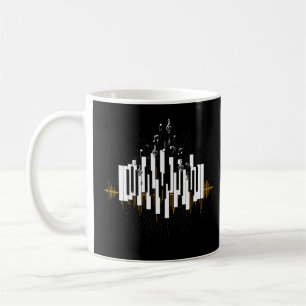 Musiknotens Keyboard Piano Player Pianist Musiker Kaffeetasse