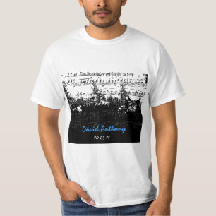Musiknotens Stars Bar Mitzvah T Shirt