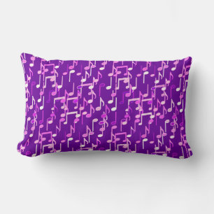 Musiknotes print - violett, lila, vielseitig lendenkissen