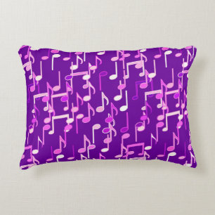 Musiknotes print - violett, lila, vielseitig zierkissen