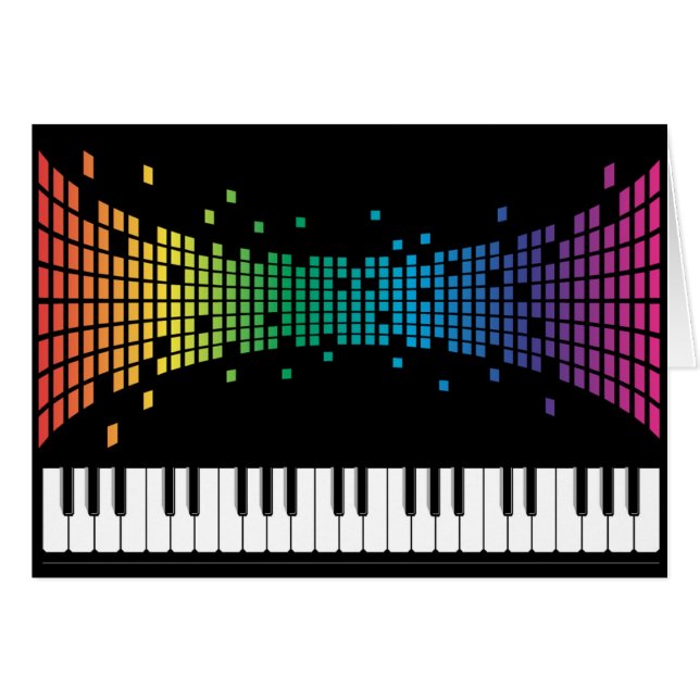 Musikpiano-Instrumentaltastatur mehrfarbig (Vorderseite (Horizontal))