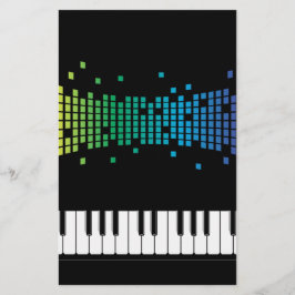 Musikpiano-Instrumentaltastatur mehrfarbig Briefpapier