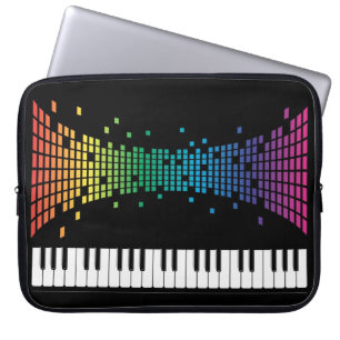 Musikpiano-Instrumentaltastatur mehrfarbig Laptopschutzhülle