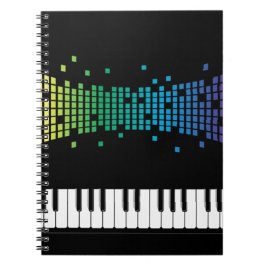 Musikpiano-Instrumentaltastatur mehrfarbig Notizblock