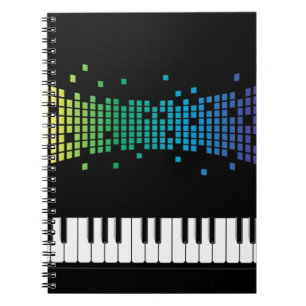 Musikpiano-Instrumentaltastatur mehrfarbig Notizblock