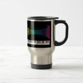 Musikpiano-Instrumentaltastatur mehrfarbig Reisebecher