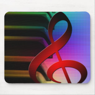 Musikpiano-Schlüssel Notizen Lehrer Reiseziel Inst Mousepad