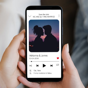 Musikplayer Einzigartiges Lied Foto  Save The Date