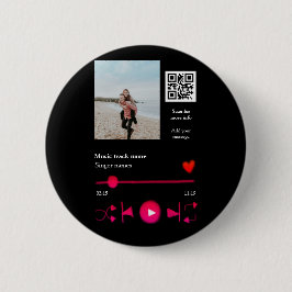 Musikplayer personalisiertes Paar Liebe q r Code t Button