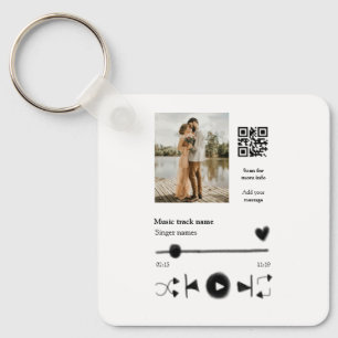 Musikplayer personalisiertes Paar Liebe q r Code t Schlüsselanhänger