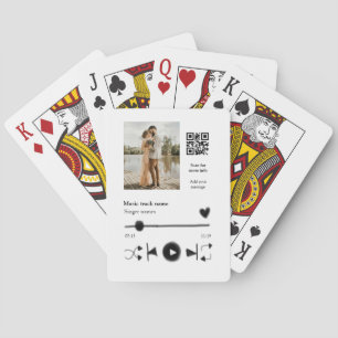 Musikplayer personalisiertes Paar Liebe q r Code t Spielkarten