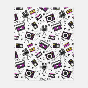 Musikplayer, Tonbandgerät, Videoband, Filmkamera, Fleecedecke