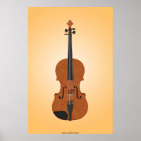 Musikposter: Violine 3D-Modell