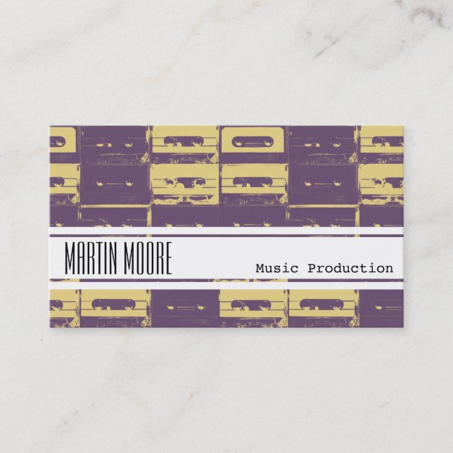 Musikproduktionsmusiker und DJ Visitenkarte (Vorderseite)