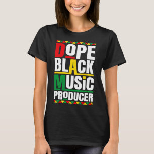 Musikproduzent Black History Month Musik Schwarze T-Shirt