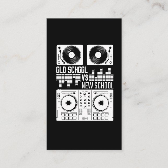 Musikproduzent DJ Alte Schule Vinyl Electro Techno Visitenkarte (Vorderseite)