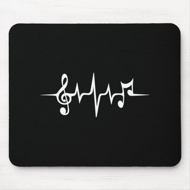 Musikpuls-Notizen Clef-Frequenzklang Mousepad (Vorne)