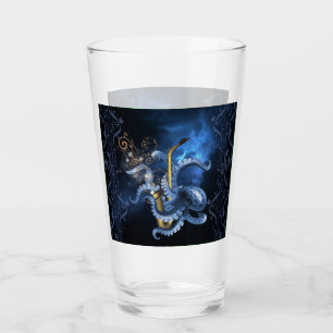Musiksaxophon mit Oktopus Glas